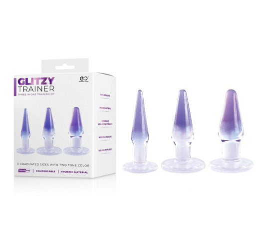 Excellent Power Glitzy Trainer 3 in 1 anal trainer kit Purple - ClubX Australia