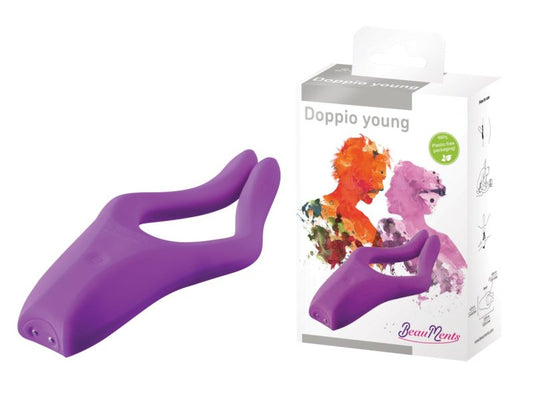 St Rubber BeauMents Doppio Young Purple Cock Ring St Rubber