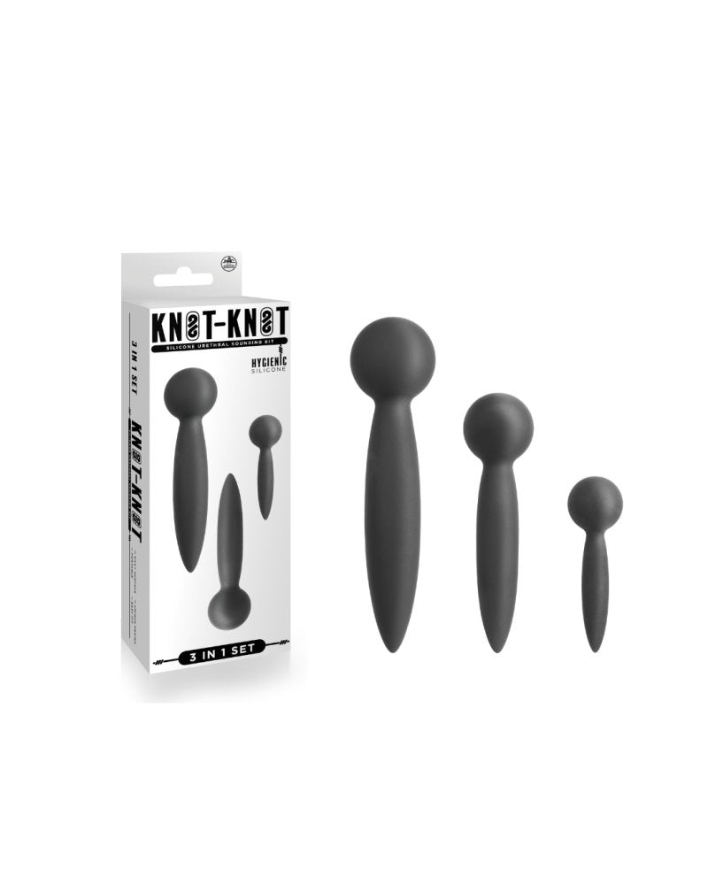 Excellent Power Knot-Knot silicone urethral plug set 3-piece sounding kit - ClubX Australia