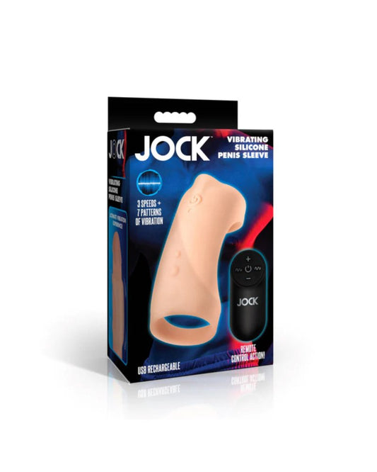 Jock Vibrating Silicone Penis Sleeve - Light Cock Ring Curve Toys