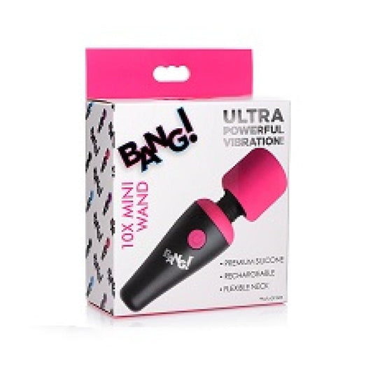 Bang!10x Vibrating Mini Silicone Wand - Pink XR Brands