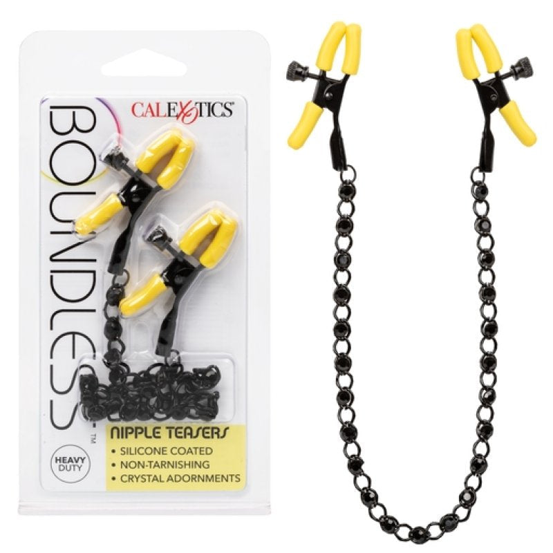CalExotics Boundless adjustable nipple teasers crystal chain BDSM - ClubX Australia