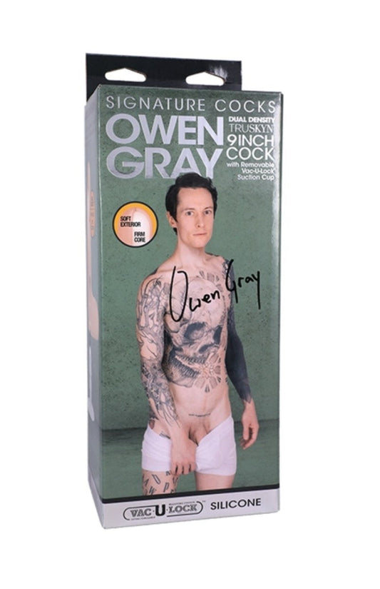 Doc Johnson Signature Cocks - Owen Gray - 9 inch silicone cock with removeable vac-u-lock suction cup Dildo Doc Johnson