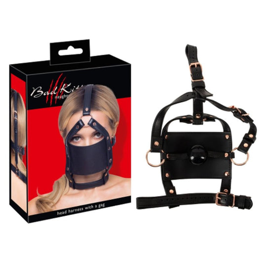 Bad Kitty Head Harness with Ball Gag - ClubX Australia