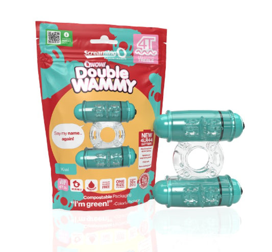 Screaming O 4T Double Wammy - Kiwi Cock Ring Screaming O