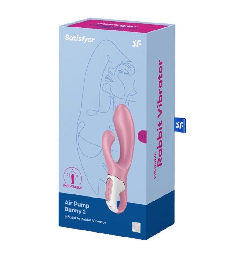 Satisfyer Air Pump Bunny 2 Light Red Vibrator Satisfyer