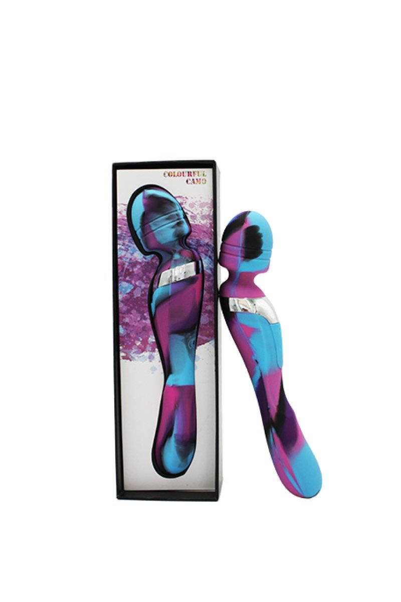 Colourful Camo Beja 2in1 Vibrator Blue