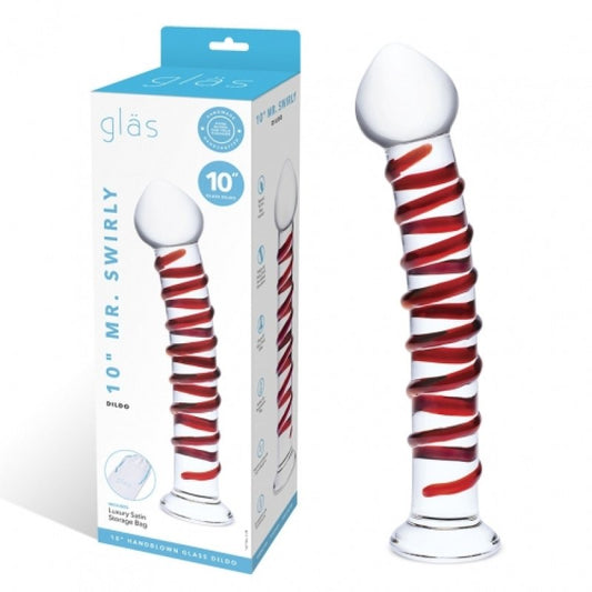 Glas 10" Mr. Swirly Dildo Electric Eel, Inc