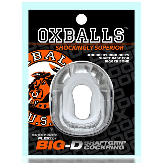 Oxballs Big-D bigger bulge cockring w/ shaft grippers Clear OXBalls