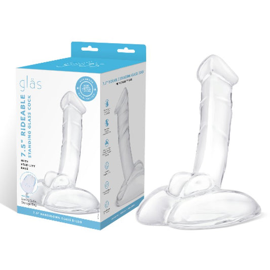 Glas 7.5" Rideable Standing Cock With Stability Base Dildo Electric Eel, Inc