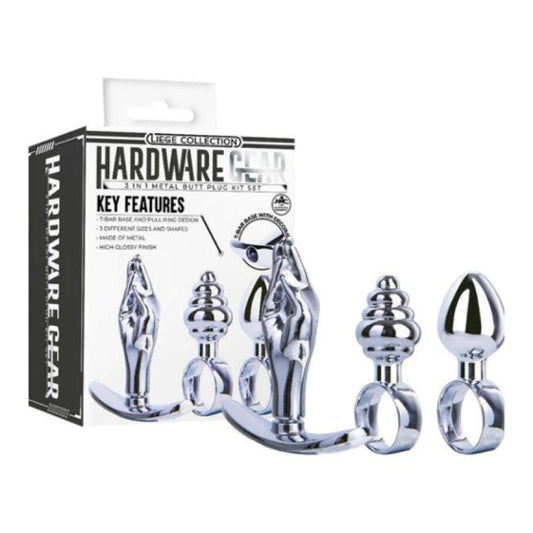 Excellent Power Hardware Gear metal butt plug kit (636042) - ClubX Australia