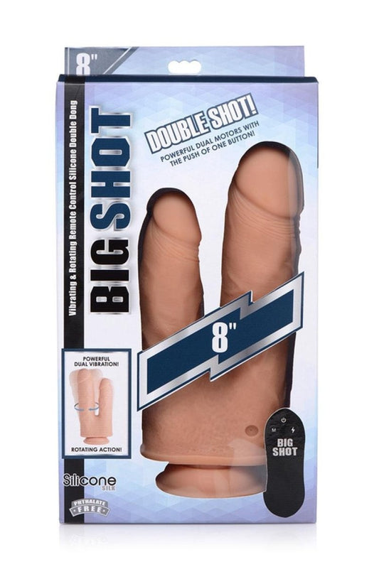 Big Shots Big Shot 8" Double Shot 10X With Turbo Mode Dildo Curve Toys