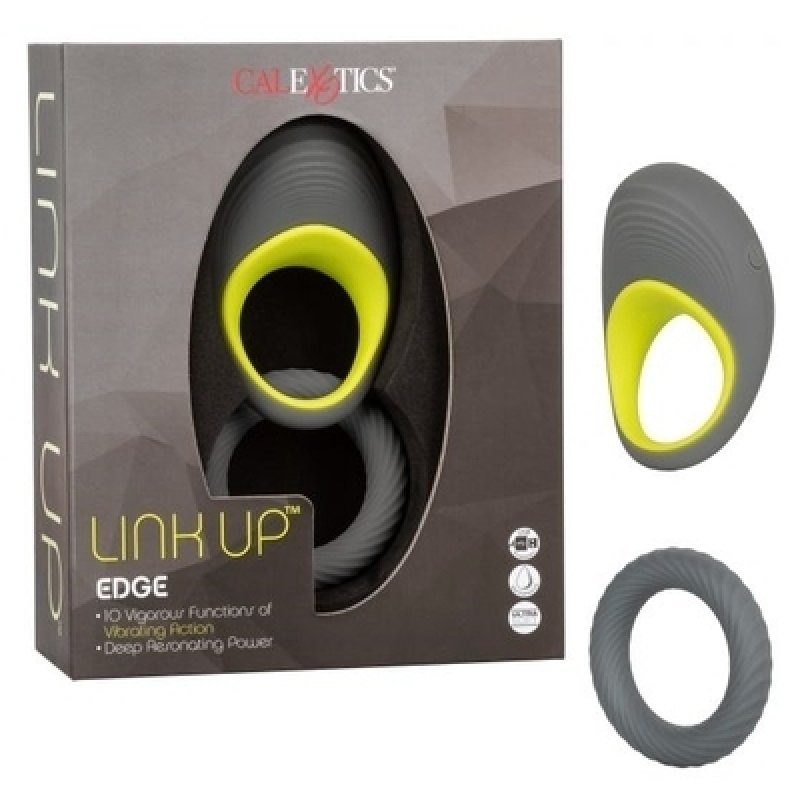 CalExotics Link Up Edge vibrating cock ring dual ring - ClubX Australia