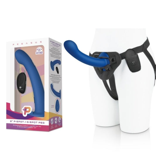Pegasus 8” Remote Control P-Spot G-Spot Silicone Peg with Harness included Electric Eel, Inc