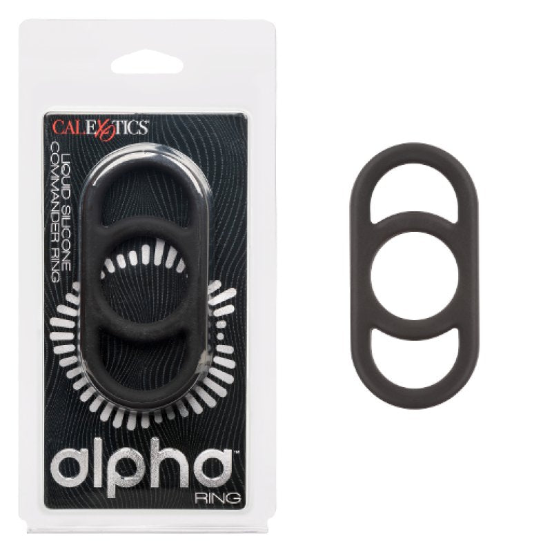 Alpha Liquid Silicone Commander Ring - Black Calexotics