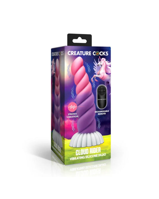 Creature Cocks Cloud Rider Unicorn vibrating Silicone Dildo XR Brands