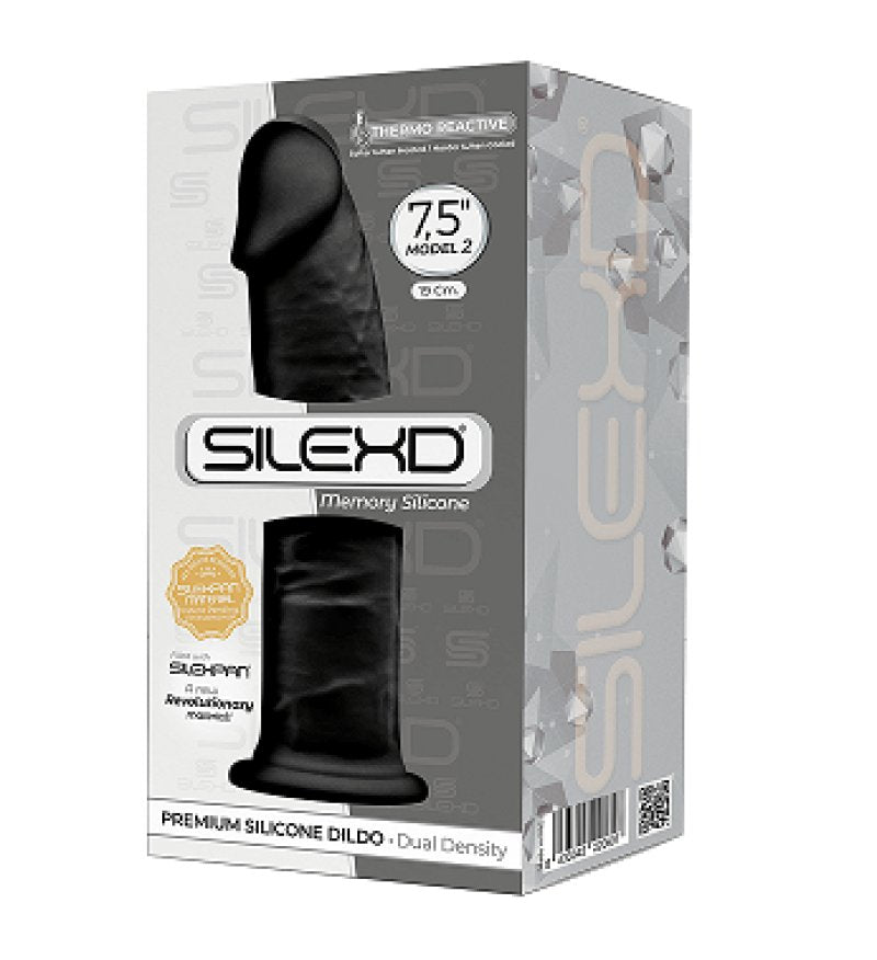 Silexd 7.5" Model 2 Black Dildo