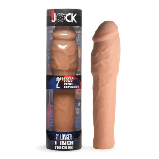 Jock Extra Thick 2" Penis Extension Sleeve - Medium Cock Ring Curve Toys
