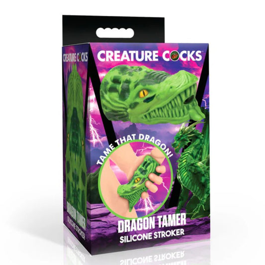 Creature Cocks Dragon Tamer Silicone Stroker - Green XR Brands