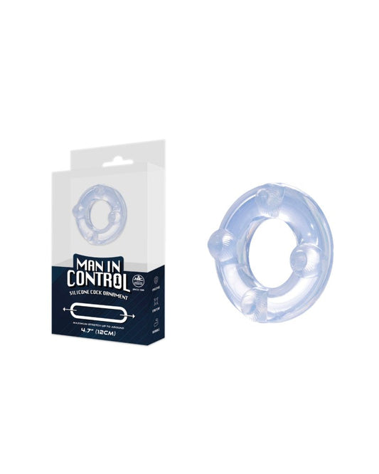 Excellent Power Man In Control Silicone Cock Ornament Transparent Cock Ring (642296) Excellent Power
