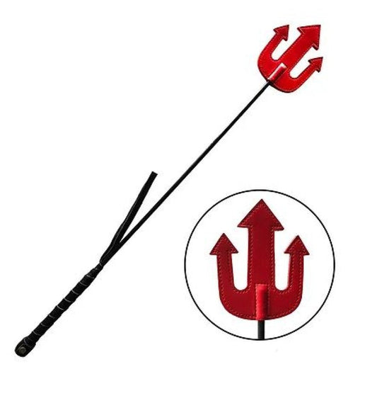 Rouge Leather Devils Riding Crop - Red Bondage Gear Rouge