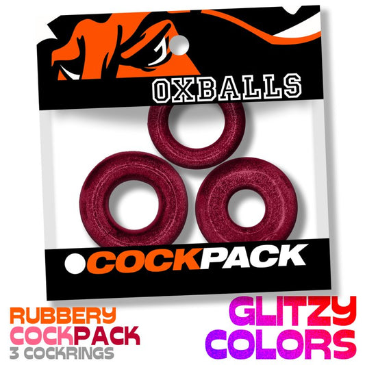 Oxballs Cockpack multi design 3-pack Cherry Lips Cock Ring OXBalls
