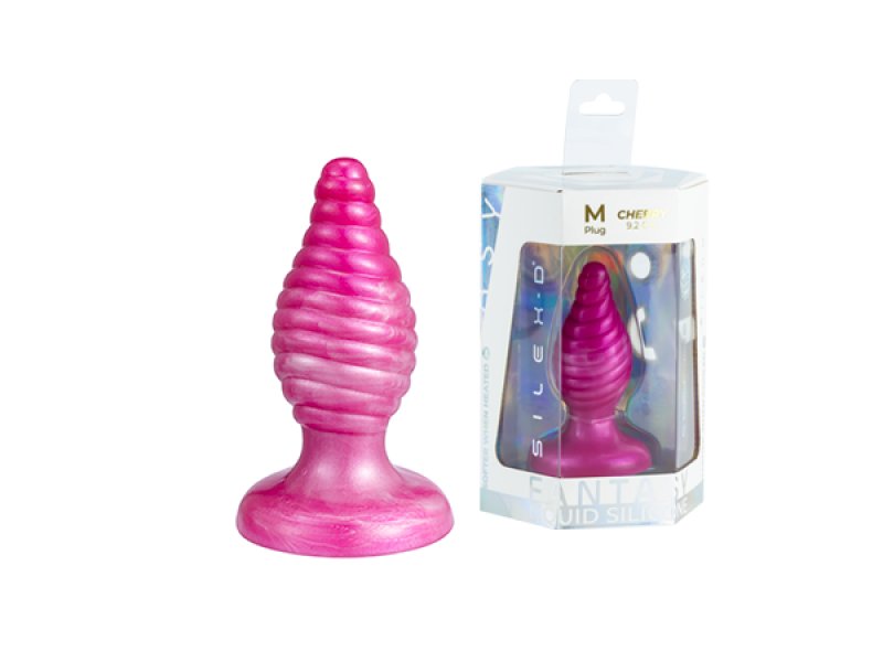 Silexd Cherry Fantasy Liquid Silicone Butt Plug - ClubX Australia