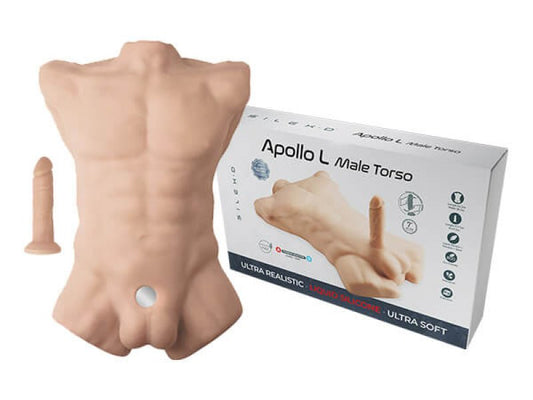 Silexd Apollo L liquid silicone torso masturbator with dildo - ClubX Australia