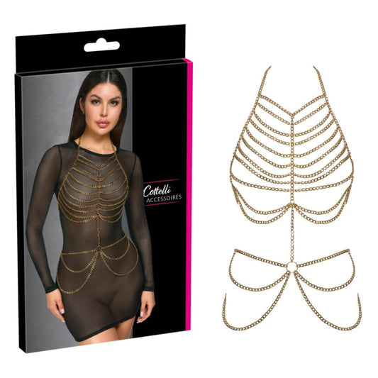 Orion Cottelli Two-Piece Gold Body Chain - ClubX Australia