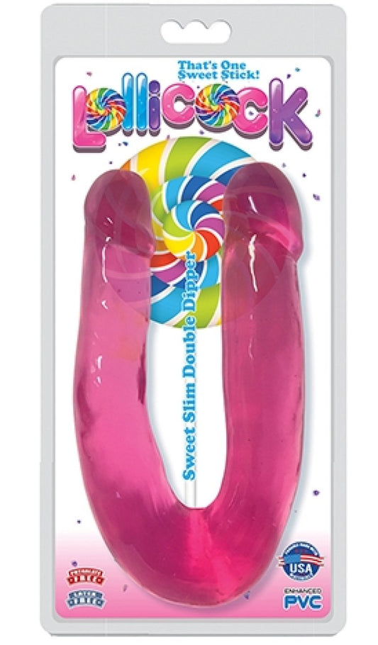 Lollicock Sweet Slim Double Dipper Cherry Dildo Curve Toys