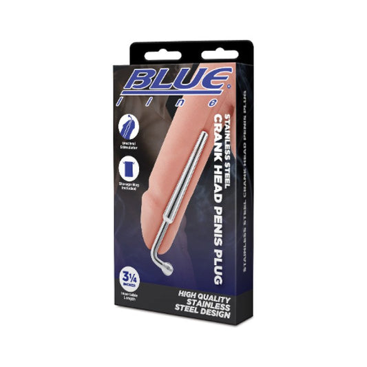 Blue Line Stainless Steel Crank Head Penis Plug Electric Eel, Inc