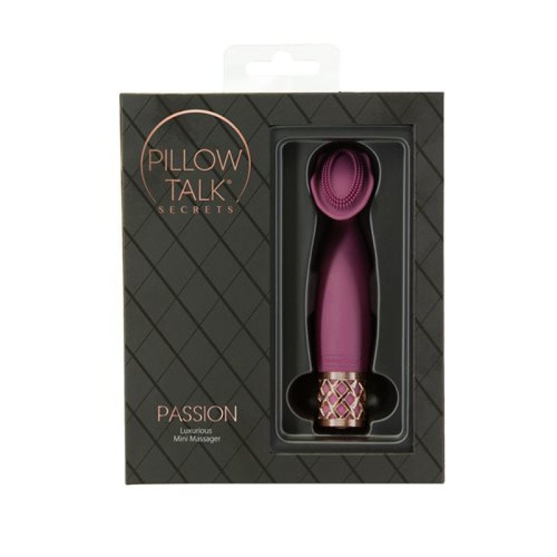 Pillow Talk Secrets Passion, Wine flower-shaped bristled vibrator - ClubX Australia