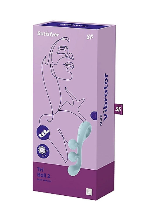 Satisfyer Tri Ball 2, Light Blue three-point vibrator - ClubX Australia