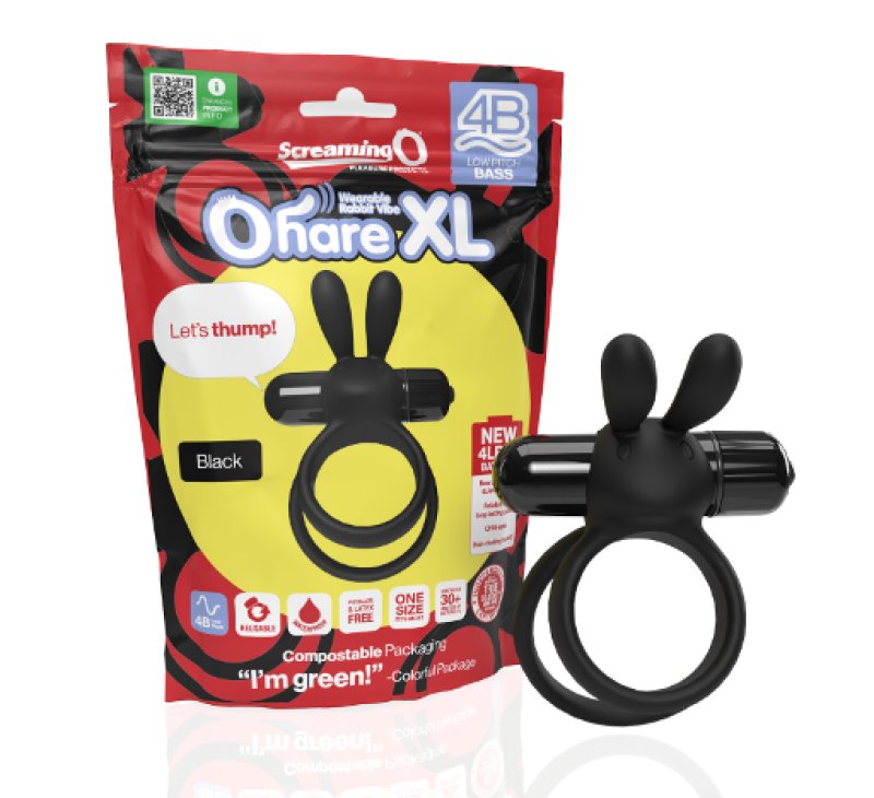 Screaming O 4B Ohare XL - Black Cock Ring Screaming O