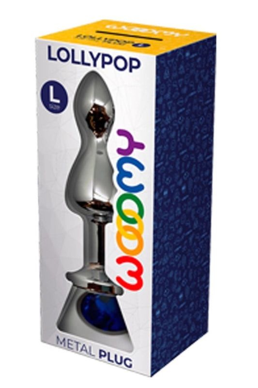 Wooomy Lollypop Double Ball Metal Plug Blue L Adrien Lastic