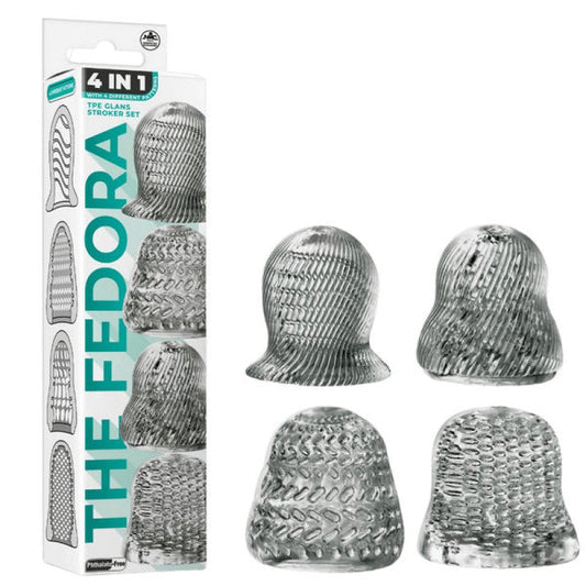 Excellent Power The Fedora 4 Set Masturbator Sleeves Transparent Black Cock Ring Excellent Power