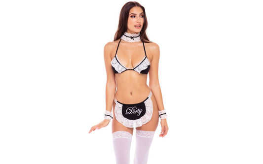 At Your Service Maid 6 Pc Black/White  - Club X