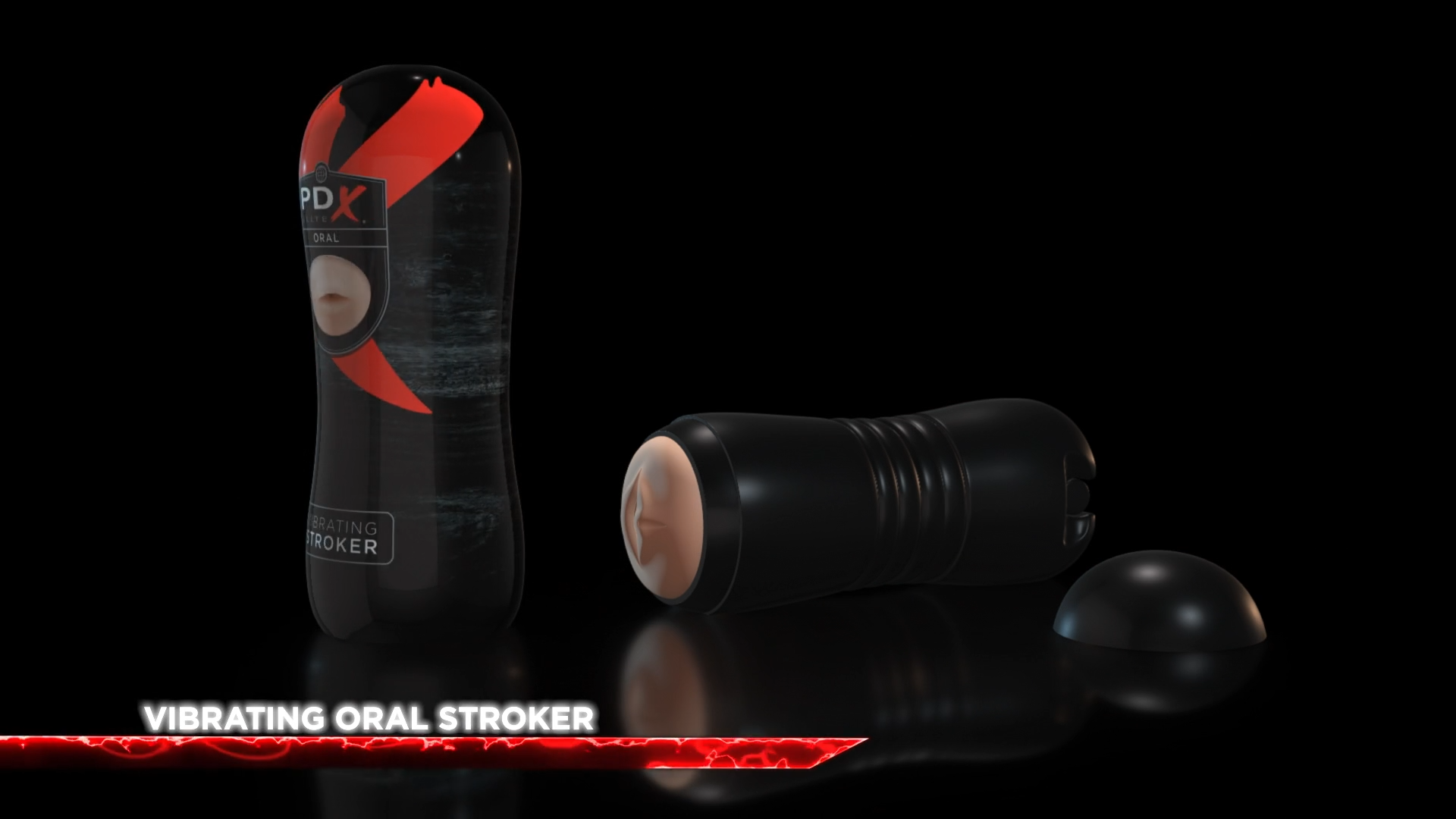 PDX Elite Vibrating Stroker Oral Masturbator - Club X
