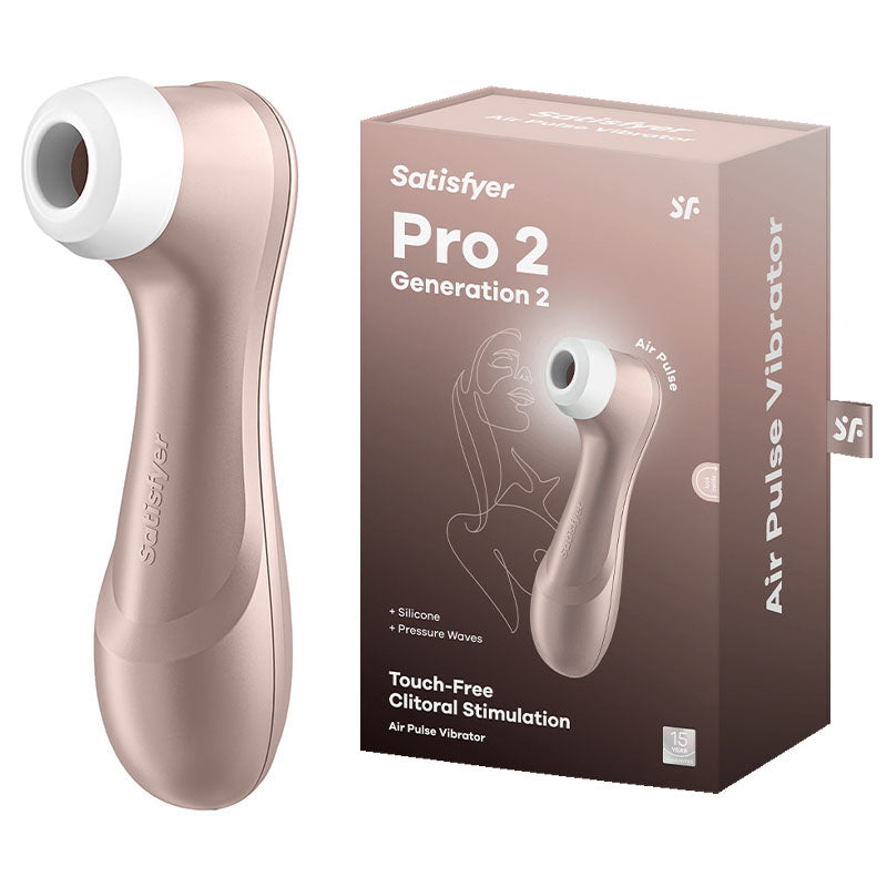 Satisfyer Pro 2 - Rose Gold - Touch-Free USB-Rechargeable Clitoral Stimulator Rose Gold - Club X