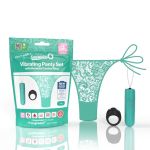 Vibrating Panty Set W/ Remote Ring 4T High Pitch Treble - Kiwi