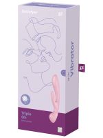Satisfyer Triple Oh - Pink USB Rechargeable Rabbit Vibrator Satisfyer