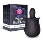 Skins Rose Buddies - The Bums N Roses - Black USB Rechargeable Anal Rimming Stimulator