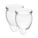 Feel confident Menstrual Cup Transparent 2pcs Satisfyer