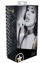OUCH! Florence Collection - Collar with Leash - Black Restraint
