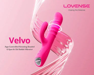 Lovense Velvo Bluetooth Rolling Beads Rotating G-Spot Rabbit Vibrator Lovense