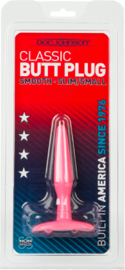 Butt Plug - Smooth - Slim/Small Hot Pink - Club X