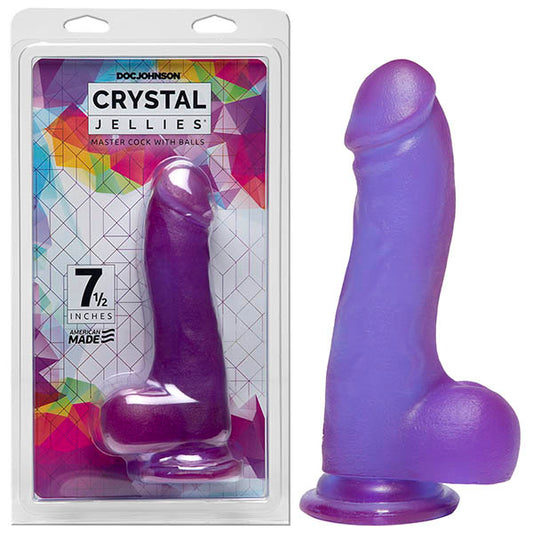 Crystal Jellies 7.5'' Master Cock With Balls  - Club X