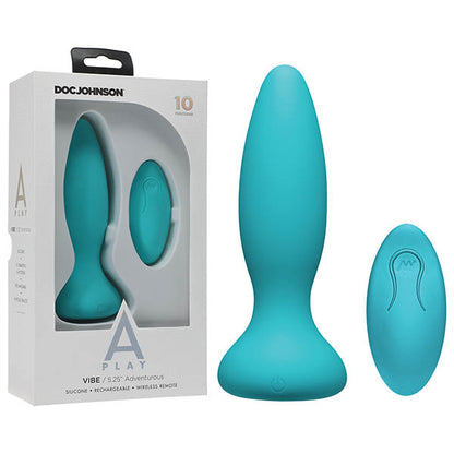 A-Play - Vibe - Adventurous - Rechargeable Silicone Anal Plug Blue - Club X