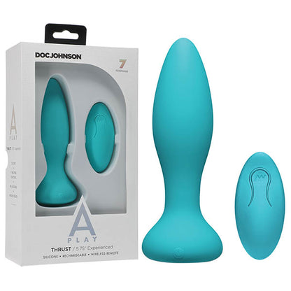A-Play - Thrust - Experienced - Rechargeable Silicone Anal Plug Blue - Club X