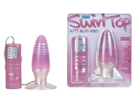 Swirl Top Butt Plug - Large Pink - Club X